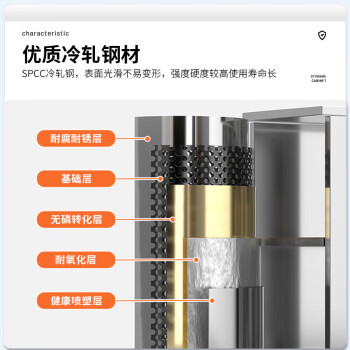 中伟文件柜办公钢制铁皮柜资料档案柜储物拆装柜大器械橘色拉手