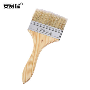 安赛瑞 木质猪毛油漆刷纯猪毛油漆刷 猪鬃毛刷 排笔刷 扫灰刷 油刷  4寸 毛长38mm（20把装）22314
