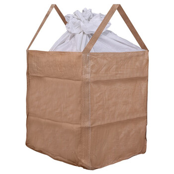 飞尔（FLYER）吨袋 全新黄色太空袋 吨包袋 污泥预压袋 承重1吨 两吊X字托底上封口布90x90x110cm【FLJD267】