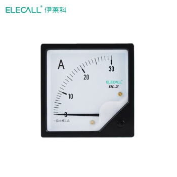 伊莱科(ELECALL)机械指针式电流表 直接直通式 6L2-A 10mA-50A 黑白色 30A
