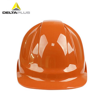 代尔塔（Deltaplus）102106 ABS安全帽经典M型防冲击透气 一键式后箍调节 橙色 1顶
