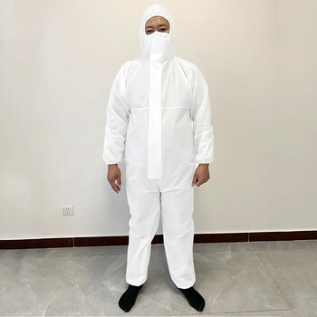 一次性防护服无尘服连体防尘服连帽工作服喷漆防水防油定制 XL码XGW-02L