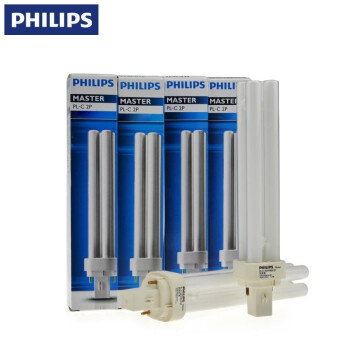 PHILIPS飞利浦PL-C插拔管插口节能灯2P两针18W中性光4000K 10支/盒 1盒