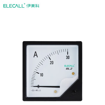 伊莱科(ELECALL)机械指针式电流表 直接直通式 6L2-A 10mA-50A 黑白色 30A