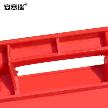 安赛瑞 全镂塑料错位筐 605×400×205mm 反转错位套叠周转箱 蔬果生鲜冷藏仓库物流储物箱 红色 28420