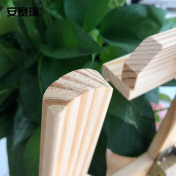 安赛瑞 木质展架 1.75米实木画架 立式kt板展架展板 折叠展示支架 广告宣传展示架 原木色 (不含画板） 27531