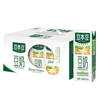 豆本豆 原味豆奶 植物蛋白营养饮品 早餐奶 250ml*15盒 整箱装（新老包装随机发货）