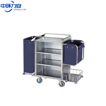 中环力安【带门盖布草车】新布草车酒店双边客房工作车收纳布草车房口车清洁服务车推车 