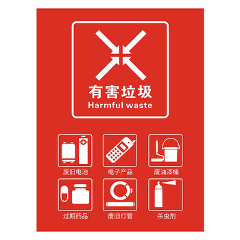 庄太太【14*21cm绿色易腐贴纸】新国标分类垃圾桶标志标识贴纸