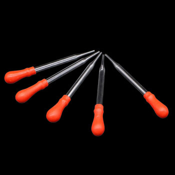冰禹 滴管玻璃滴管玻璃吸管胶头滴管 滴管附红皮头12cm（10个） BYly-02