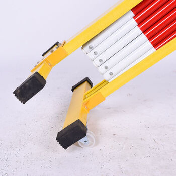 领星者   伸缩围栏可移动式隔离护栏绝缘电力施工围栏道路安全防护栏 玻璃钢（管式）1.2米高*可伸2.5米