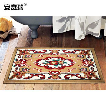 安赛瑞 进门地垫 入户玄关脚垫 厨房防滑卫生间门口吸水防尘 宽50cm长80cm驼色 700642
