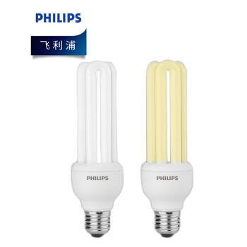 飞利浦（PHILIPS）照明企业客户 标准型节能灯2U 11W WW E27螺口 黄光 优惠装20只 