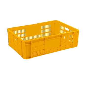 恬晨牌605x410x180mm塑料A筐蓝色塑料周转筐水果筐柠檬筐柑橘筐胶筐超市筐面包筐