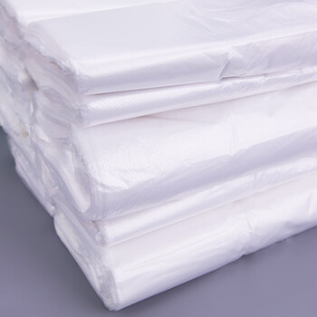 优必利 加厚垃圾袋300只 实惠装干湿垃圾分类 办公平口白色垃圾袋 45*50cm