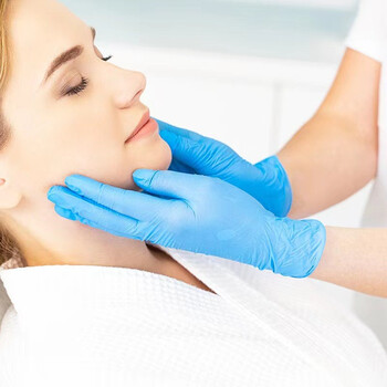 英科医疗 一次性合成防护手套 劳保食品工业清洁100只/盒 蓝色 大号L码