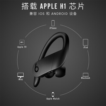 beats Beats Powerbeats Pro 完全无线高性能耳机 真无线蓝牙运动耳机 黑色