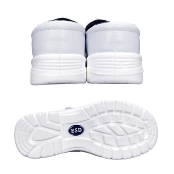 者也 白色防静电安全鞋无尘鞋钢包头防砸劳保鞋食品厂防滑车间无尘洁净鞋夏款透气鞋凉鞋 41码