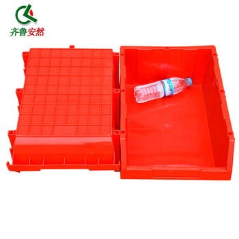 齐鲁安然 加厚组合式零件盒物料盒收纳盒工具盒螺丝盒五金盒分类盒库房仓库斜口 红色 X6
