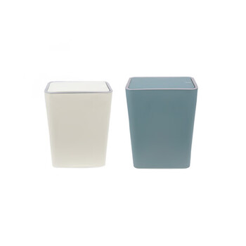 亿丽佳 弹盖垃圾桶卫生桶办公纸篓垃圾干湿分类（手摁弹盖9L） 10件/组