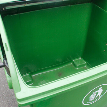 庄太太【660L绿色厨余垃圾】新国标户外环卫带盖分类垃圾车