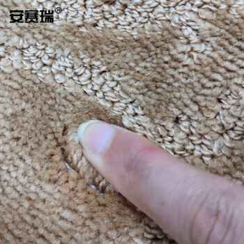 安赛瑞 楼梯地垫 木楼梯地垫 75×24×3cm 免胶自贴楼梯防滑踏步垫 实木地毯 长方形 驼色祥云700606