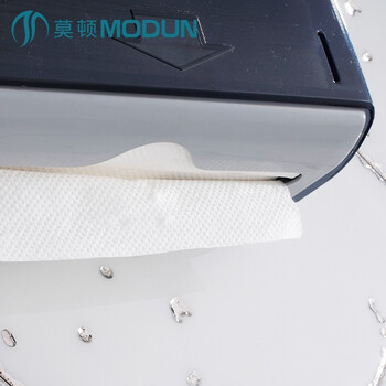 莫顿（MODUN） 免打孔卫生间塑料纸巾盒抽纸盒纸巾架 M-5823黑色色抽纸盒+免钉螺丝+抽纸1个