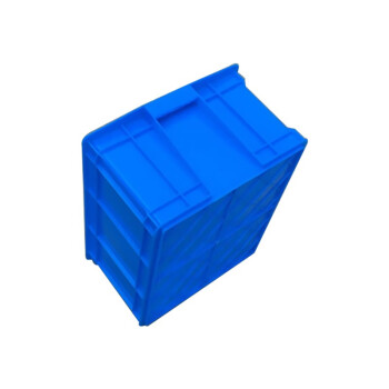 京云灿塑料周转箱长方形蓝色加厚可配盖熟胶箱货架收纳盒运输框392-190外440*330*200mm