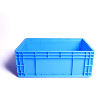 欧曼 周转箱物流箱塑料箱收纳储物箱物流筐加厚EU箱600*400*230MM蓝色 不含盖