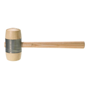 德国哈恩库博工具 Hahn+Kolb ORION木锤，带金属包层，头直径80mm，灰色锤柄 51243080 