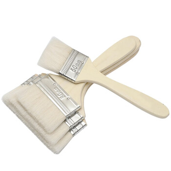 者也 羊毛刷软毛刷木柄清洁涂料乳胶油漆刷清灰刷无痕刷 油烧烤烘培小刷子 2寸羊毛刷（10把）