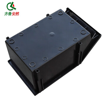齐鲁安然 防静电零件盒【黑色F3斜口盒 带立柱 350*210*150MM】组合式分类盒 物料盒元件盒整理收纳盒