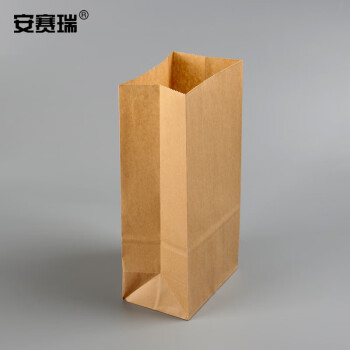 安赛瑞 黄牛皮纸袋 加厚面包烘焙饼干包装袋 12×7×22cm 非防油加厚款 50个装 28559