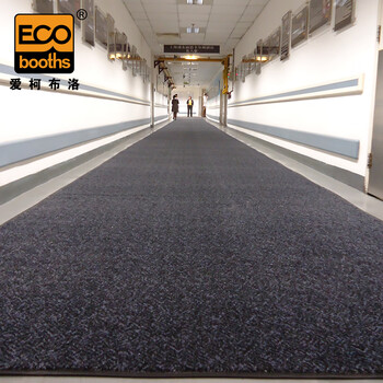 爱柯部落 除尘吸水防滑地毯 出入口刮沙地垫0.6m×2m×10mm商务酒店门口商用地垫 深灰色 110154