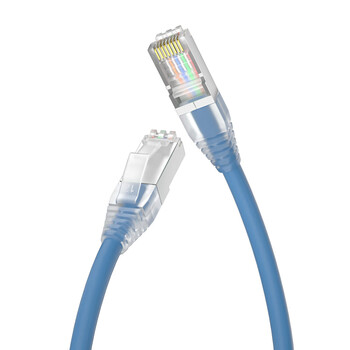 千天（Qantop）QT-WP21L 六类非屏蔽网络跳线 工程级CAT6类网线 3米纯铜成品网线蓝色