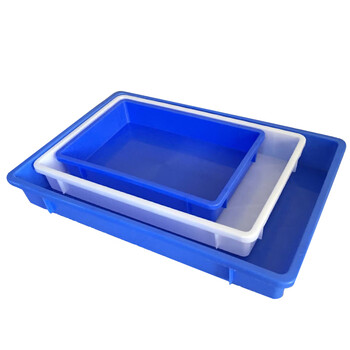 知旦 4号浅盘 外径:370*250*65mm 长方型塑料盘收纳箱ZQP-04