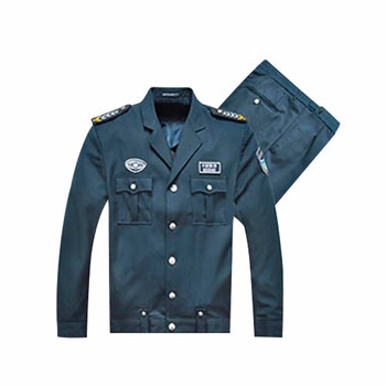 劳保佳 保安服 坚实耐磨劳保工装 墨绿色 西服套装（上衣+裤子）190
