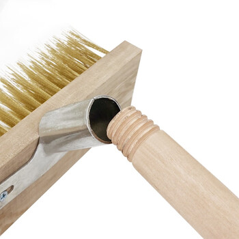 兰诗（LAUTEE）FH-1007 钢丝刷地板刷锈清理刷子 50CM镀铜钢丝地板刷整套