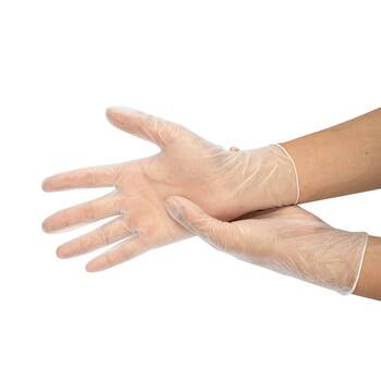 谋福（CNMF）851一次性手套PVC手套 检查手套 餐饮烘焙手套 100只/盒  L