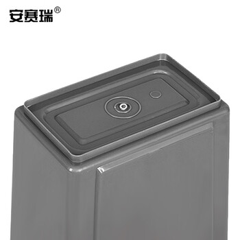 安赛瑞 塑料水桶 带盖手提垃圾桶 20L 厨余垃圾分类餐厨方桶 灰色 710048