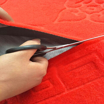 兰诗（LAUTEE）WSD0011 PVC压花地毯酒店走廊迎宾整铺耐脏防滑地垫 灰色 宽1.8米*长1米