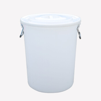 卡质 KAZHI 白色大号加厚塑料水桶带盖280L 大容量储水桶发酵胶桶 送一个水勺