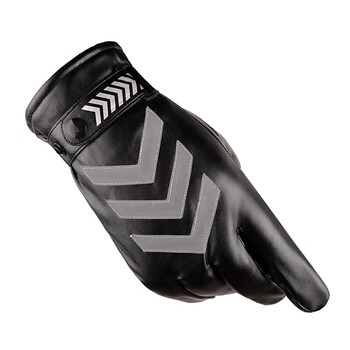 谋福CNMF 交通指挥手套保暖加绒棉手套 骑车保暖手套（加绒指挥款手套黑色）977