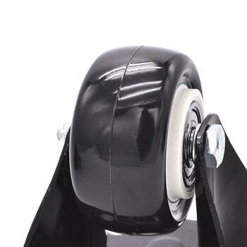 沛桥轻音脚轮PQ-3369滚轮橡胶脚轮万向刹车轮1.5寸