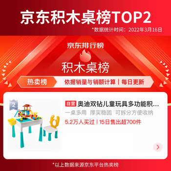 奥迪双钻（AULDEY）维思积木多功能积木桌学习桌儿童玩具3-6岁生日礼物HA391006-JD
