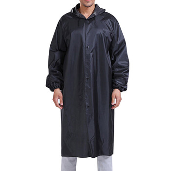 者也（ZYE）长款风衣式雨衣保安登山钓鱼防水雨披032 藏青色XL码
