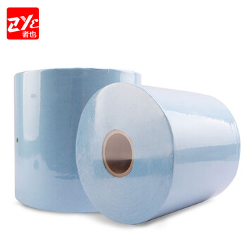 者也（ZYE）工业无尘纸吸油纸无尘纸大卷纸除尘纸500张/卷 蓝色