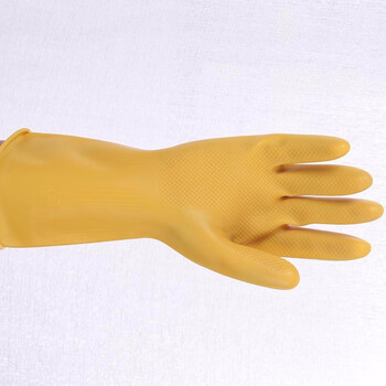 庄太太【L】橡胶手套牛筋胶皮洗衣厨房劳保乳胶胶手套洗碗