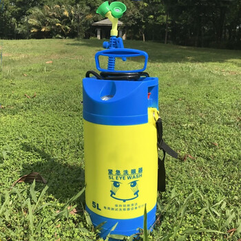 者也 工业用洗眼器双口可移动式实验室洗眼工具便携式洗眼器【带压力表】8L