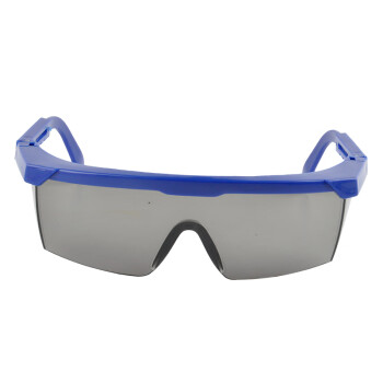 以勒 9988防护眼镜蓝色镜框-灰色镜片 劳保眼镜平光眼镜 定做 10付装